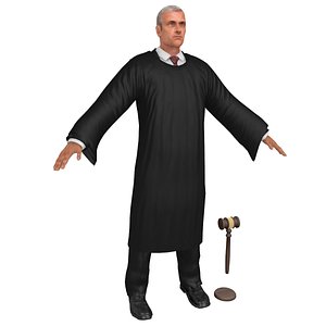 court judge 4 3D model