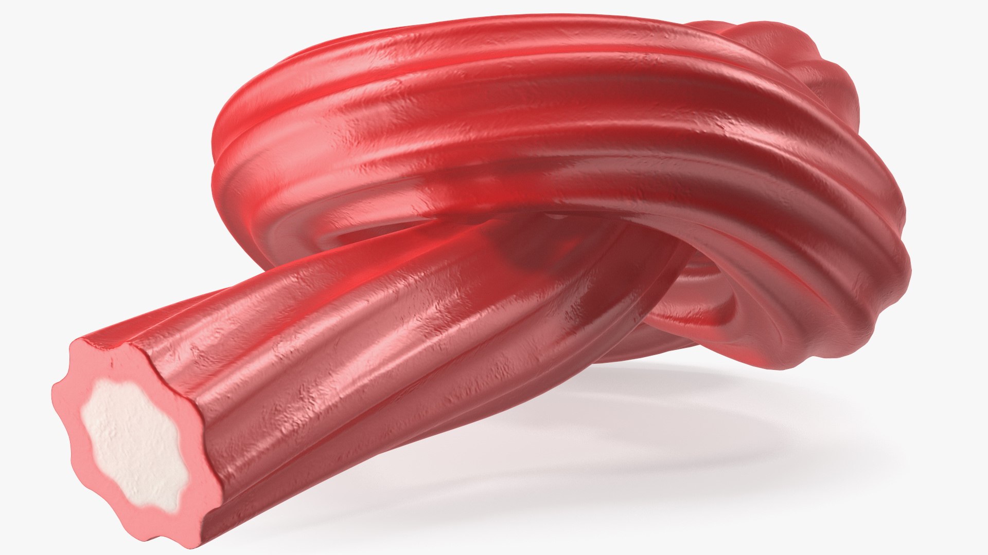 Licorice Twisted Rope Candy Tied In Knot 3D Model - TurboSquid 1732613