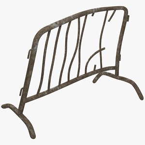 road safety barrier 3D model