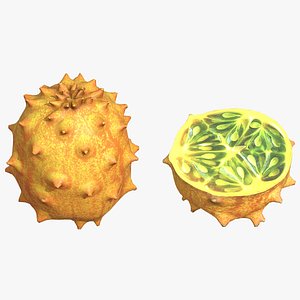 Fruit Horned Melon 02 Low Poly model