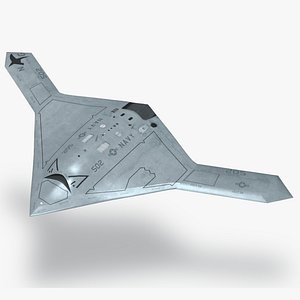 X-47B Stealth Fighter in-flight version model