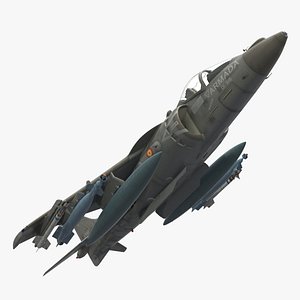 Harrier II Strike Jet Italian Navy Rigged for Maya 3D model