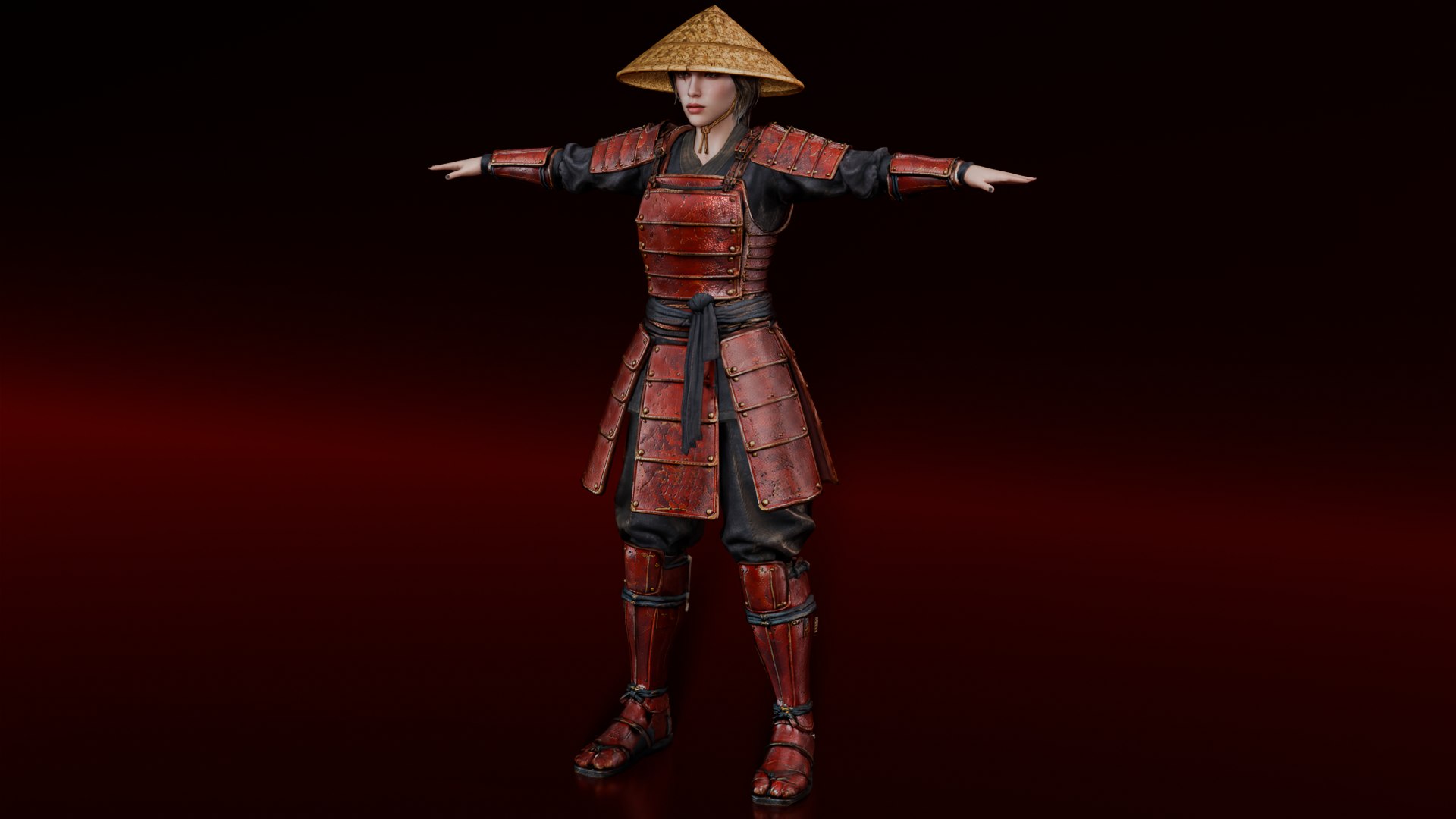 3D Samurai Warrior Female - Rigged - TurboSquid 2639636
