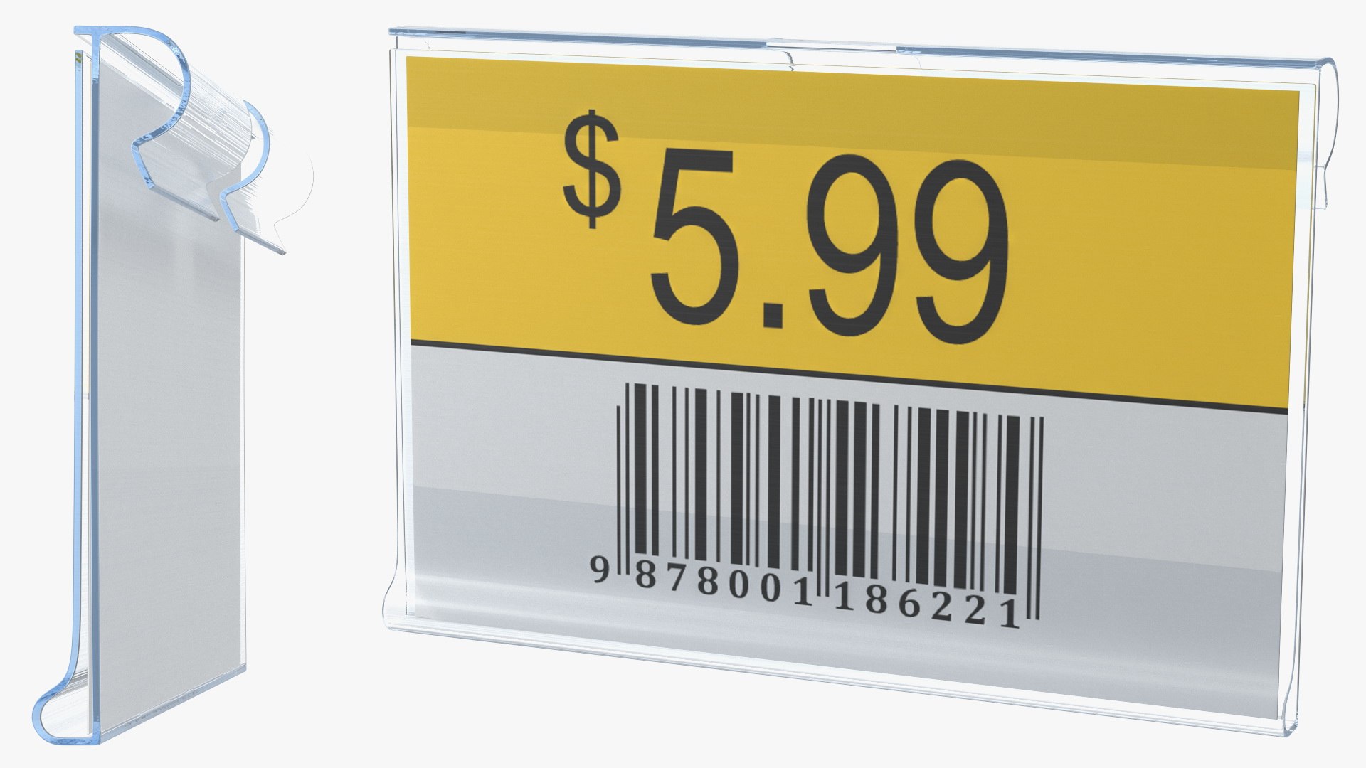 Plastic Label Holder with Barcode 3D model - TurboSquid 1908733