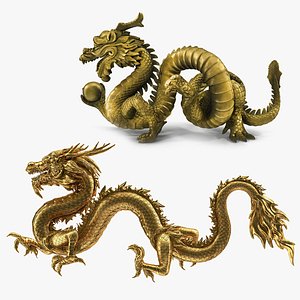 3D chinese dragons model