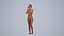 Basics0836 - A set containing 5 models of female adults standing in underwear in the bathroom