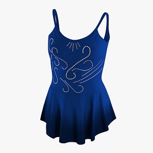 Female Figure Skater Suit 2 3D Model