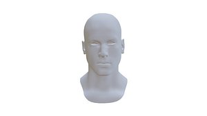 male head topology 3D