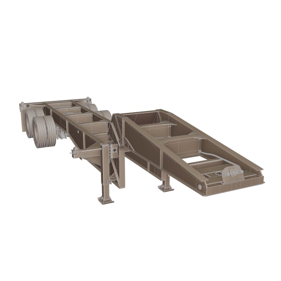 3D Chassis King 31FT Drop Frame Chassis Model - TurboSquid 2300175