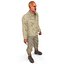 American WWII Infantry Soldier 4 Rigged