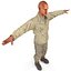 American WWII Infantry Soldier 4 Rigged