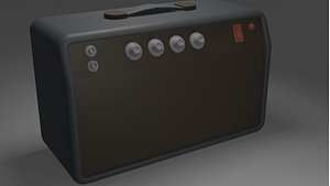 old musical instrument amplifier radio 3D model