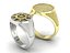 signet Mens ring with a steering wheel