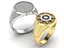 signet Mens ring with a steering wheel