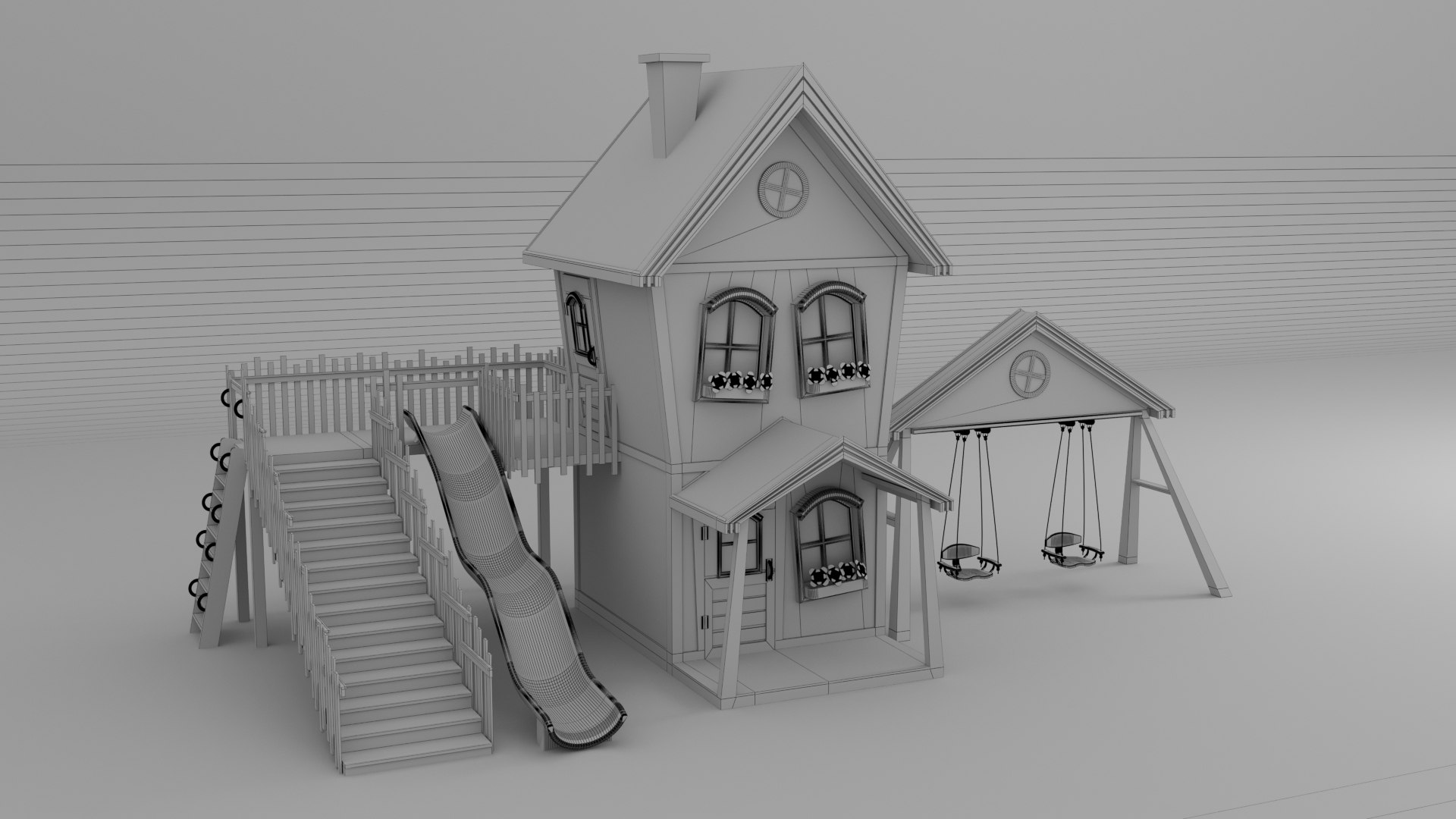 CHILDREN HOUSE COLORFUL 3D - TurboSquid 2071450