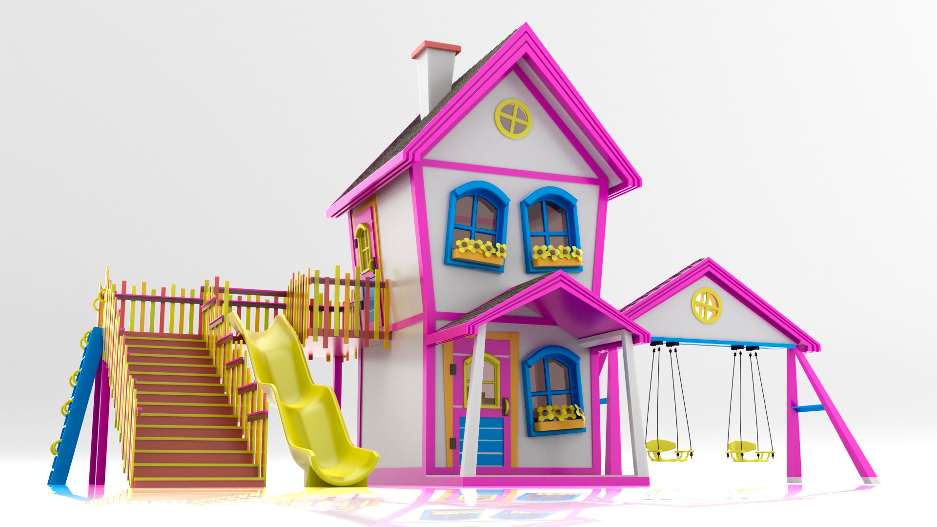 CHILDREN HOUSE COLORFUL 3D - TurboSquid 2071450