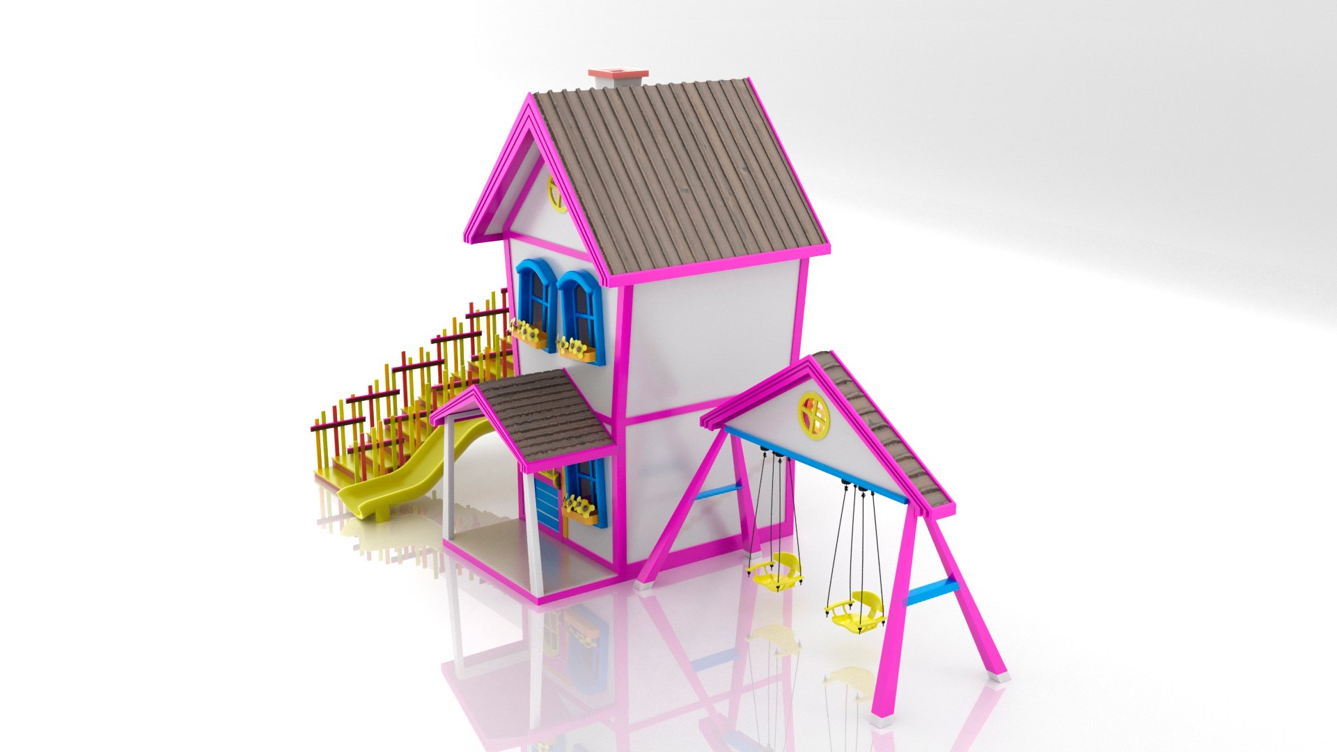 CHILDREN HOUSE COLORFUL 3D - TurboSquid 2071450