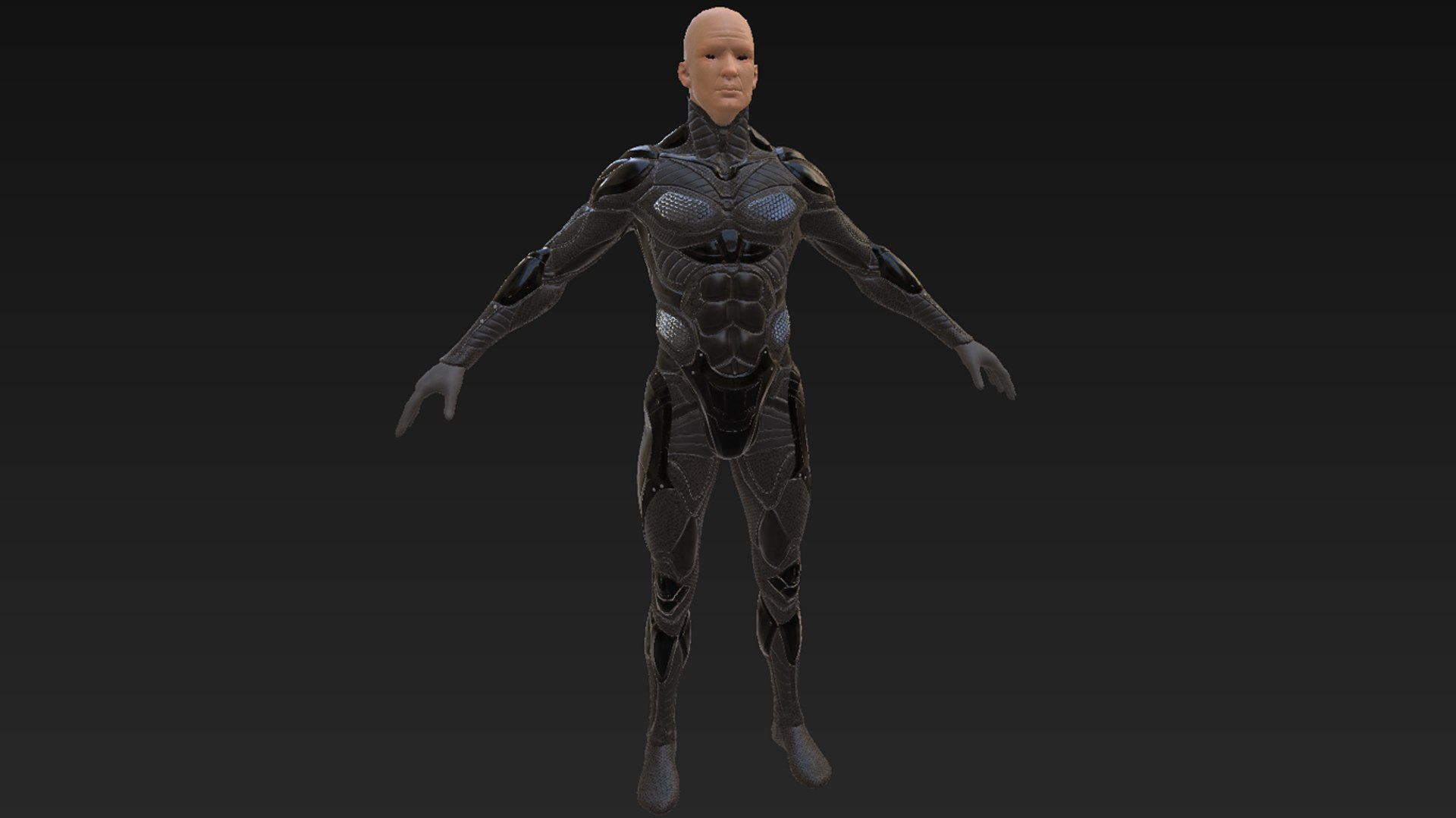 sci fi male character 3d model