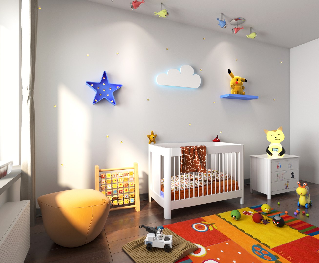 3D Scene Kids Bedroom Interior - TurboSquid 1611266