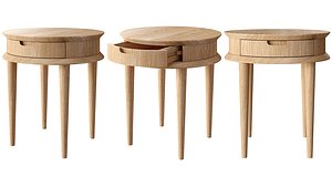 RJ Living Mia Lamp Table Oak 3D model