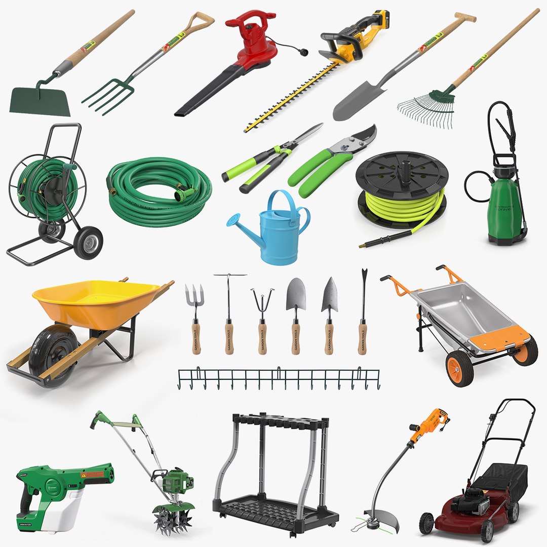 Garden Tools Collection 11 3D model preview
