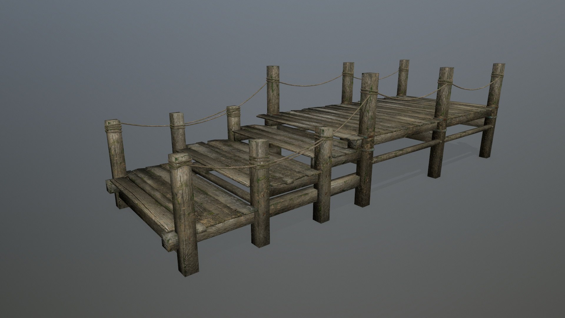 3D Wooden Pier Set Model - TurboSquid 1730794