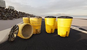 sand crash barrel 3D model