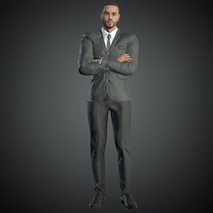 3D Realistic Business Suit Man