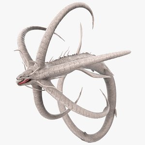 Deep Sea Monster with Radial Limbs White Rigged for Maya 3D model
