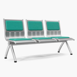 Waiting Room Triple Seats 3D Model