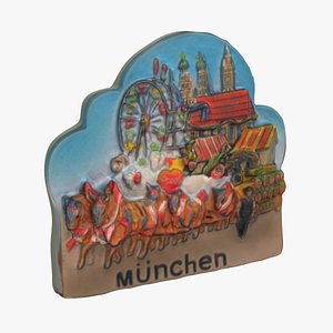 munich germany magnet souvenir 3d max