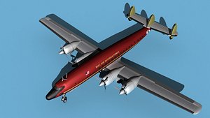 Lockheed L1649 Star Liner Willair International 3D model