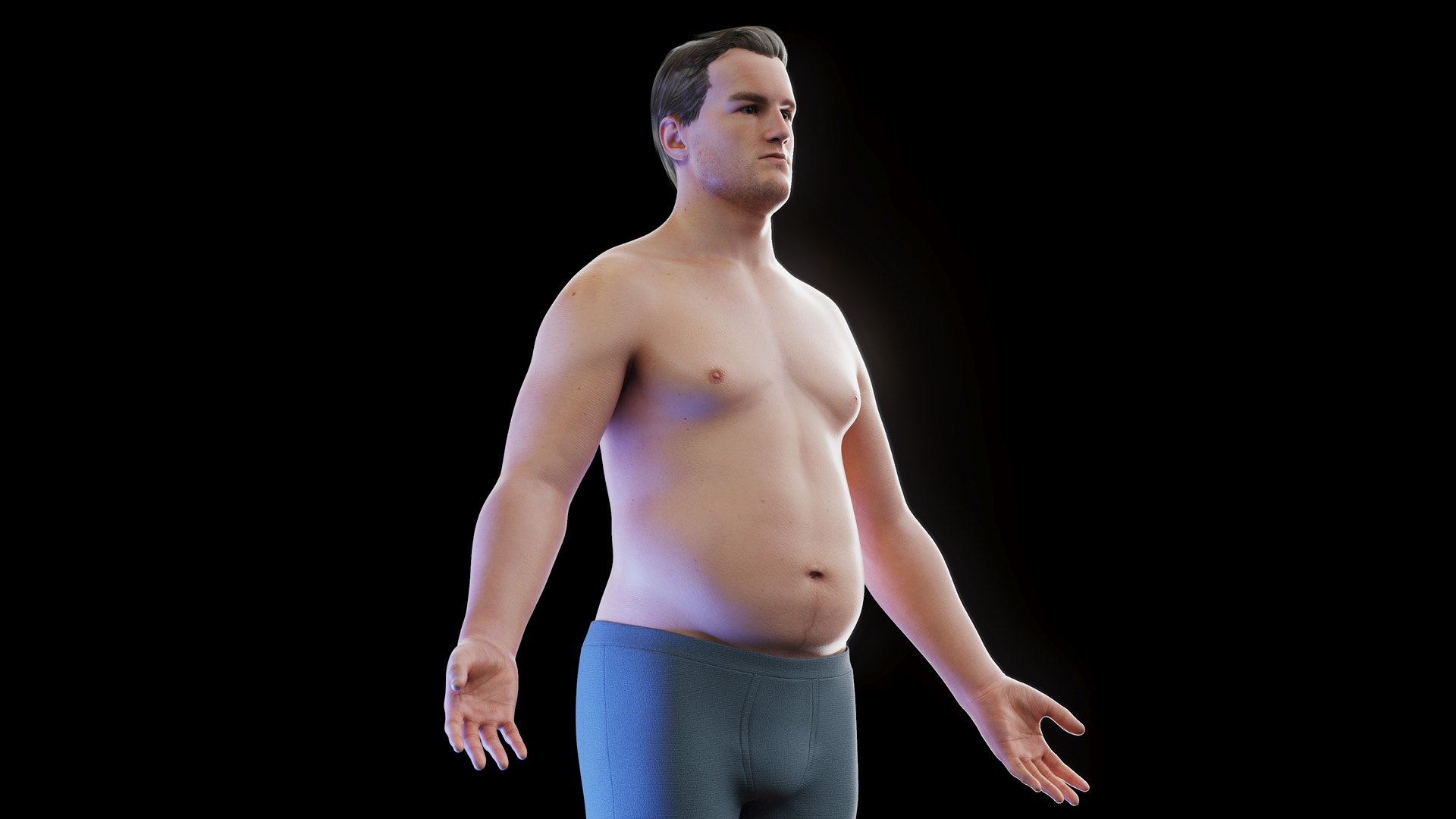 Human Anatomy Obese Male Body 3D 모델 - TurboSquid 2028908