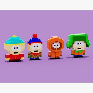 Voxel South Park 3D model