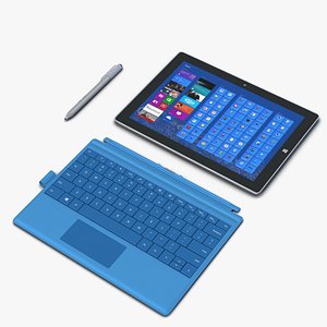 microsoft surface 3 rigged 3D