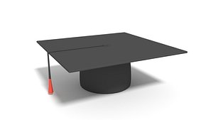 Low Poly Cartoon Graduation Hat