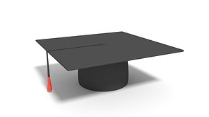 Low Poly Cartoon Graduation Hat