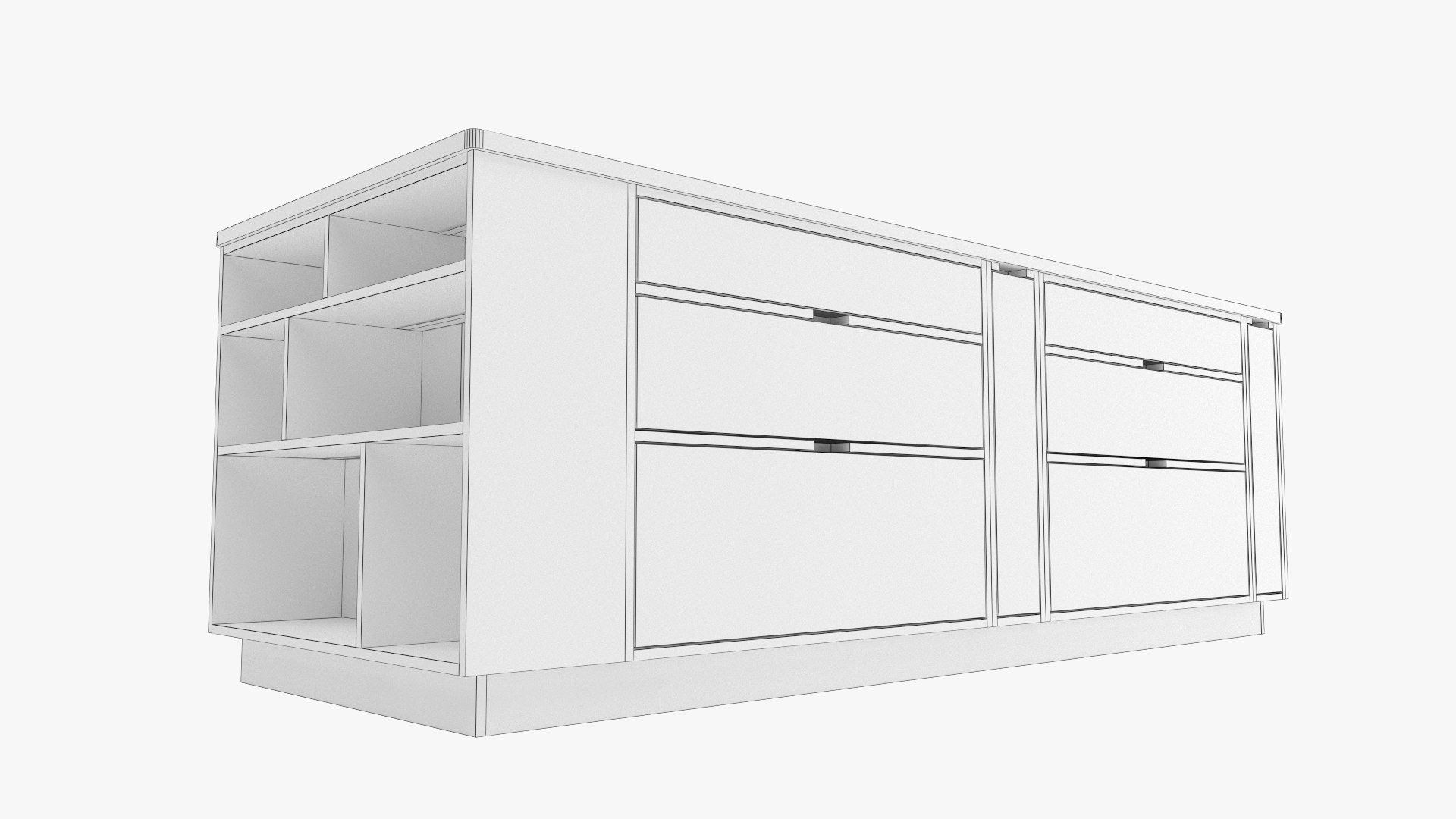 Plywood Kitchen Block 3D TurboSquid 1852482