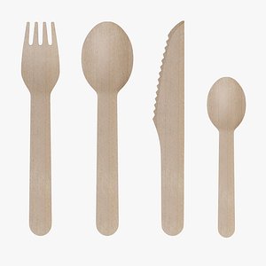 3D cutlery wood
