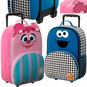 sesame street luggage 3D model