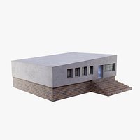 Brutalism Soviet Building Low Poly Game Ready