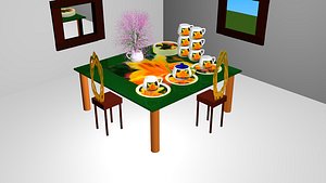 tea set 3D model