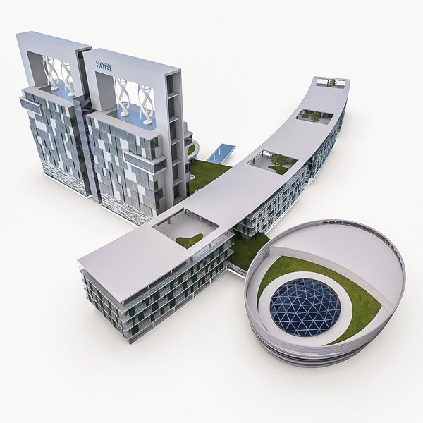 3D Hotel Resort Building model