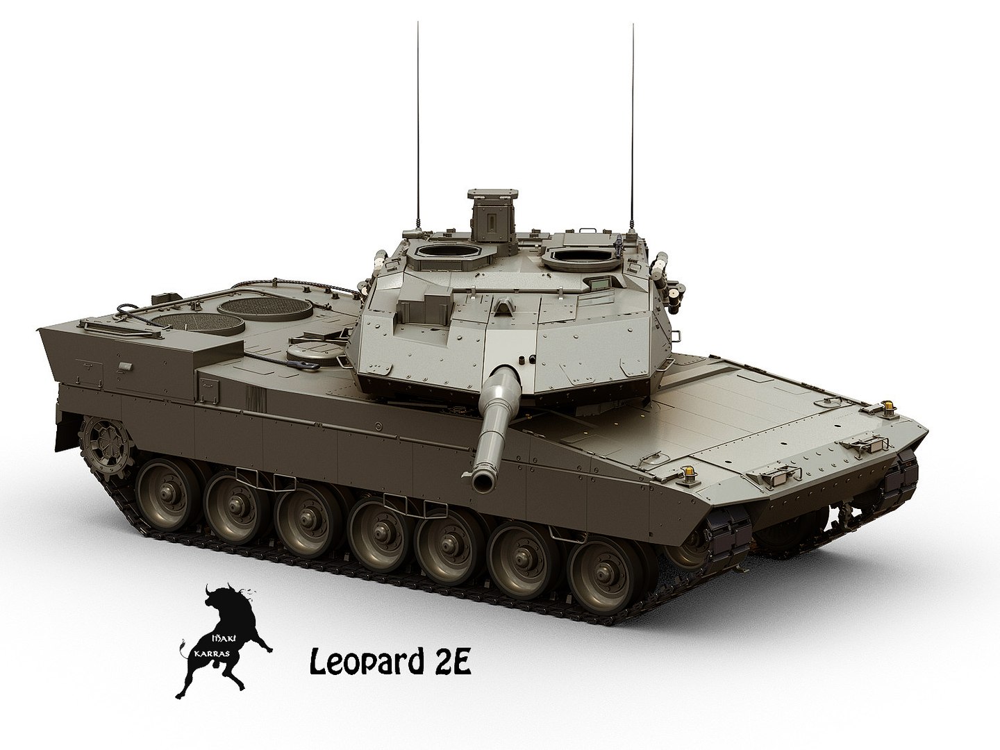 3d Leopard Tank Model