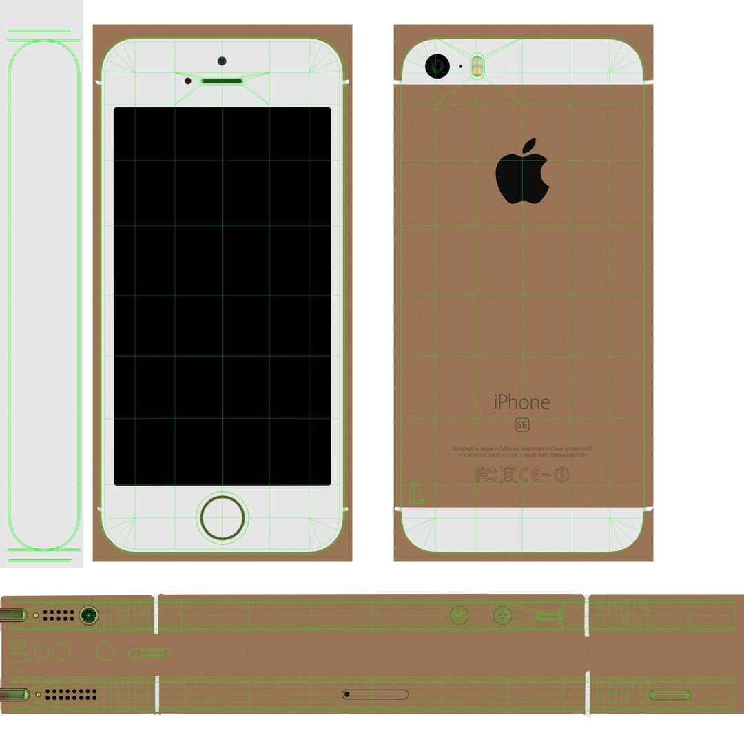 apple iphone se phone 3d max