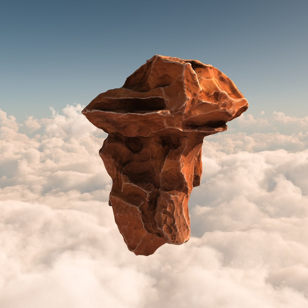 3d Model Pack Flying Rocks Stones