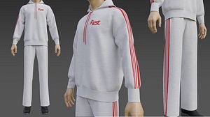 Male Tracksuit - Sweatpants and Sweatshirt Hoodie