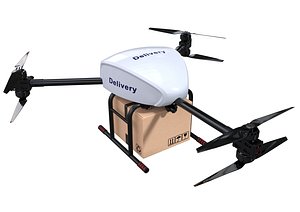 Delivery Drone Tricopter 3D model 3D model