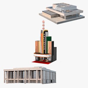 Theater Buildings Collection 3D model