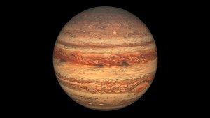 Jupiter 16K Planet Globe FBX OBJ 3DS C4D